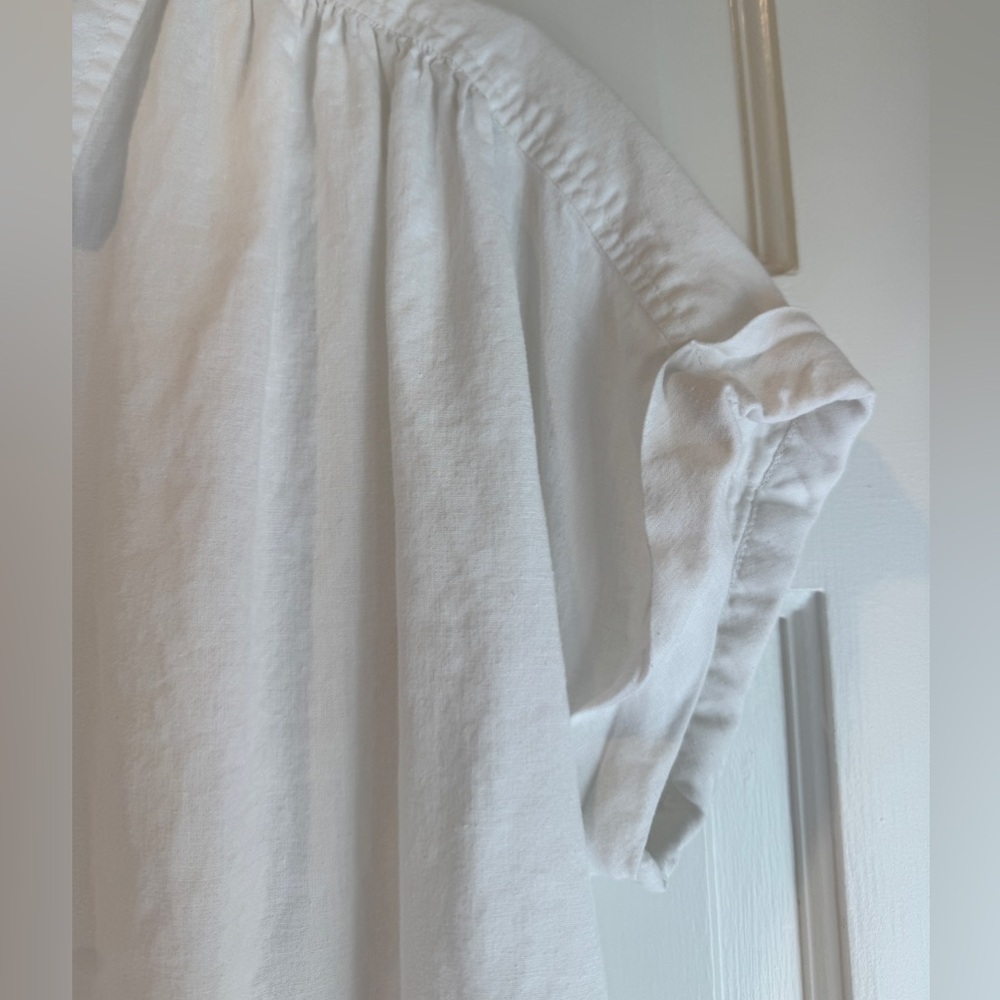 Faherty White Button Down Short Sleeved Shirt - image 4